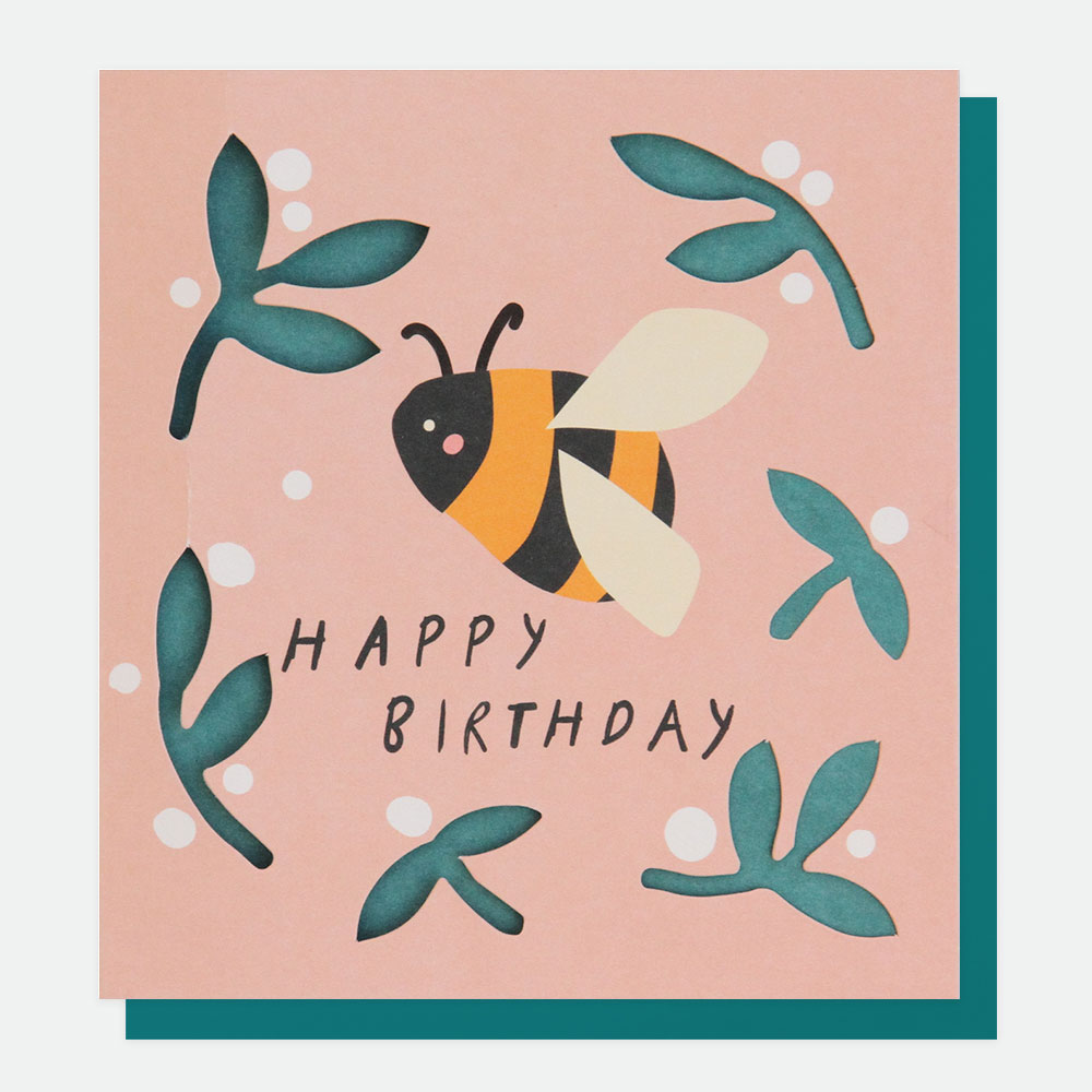 Bee Happy Birthday Card By Caroline Gardner Vibrant Home